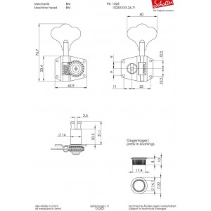 Κλειδιά Ηλεκτρικού Μπάσου Schaller BM 4L Chrome (σετ από 4) Κλειδιά Ηλεκτρικού Μπάσου Schaller BM 4L Chrome (σετ από 4)