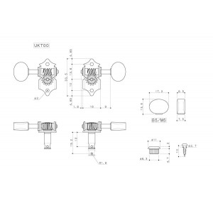 Κλειδιά Γιουκαλίλι Gotoh UK700-B5 Nickel (2+2) Κλειδιά Γιουκαλίλι Gotoh UK700-B5 Nickel (2+2)