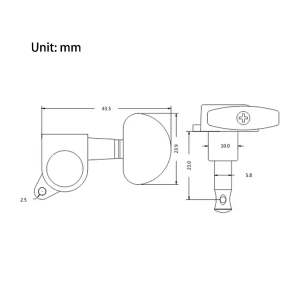 Κλειδιά Ακουστικής / Ηλεκτρικής Κιθάρας DizzyTunes DTK-42BK Μαύρα (3+3)