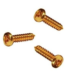 Βιδάκια Gold 2,2x9,5mm για Κλειδιά Μουσικών Οργάνων - 20 τμχ