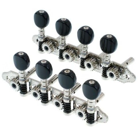 Κλειδιά Μπουζουκιού 8χορδου Grover MA-200 ΕS Nickel Μαύρο Κουμπί (4+4)