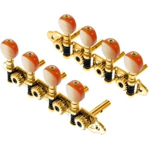 Κλειδιά Μπουζουκιού 8χορδου Grover MA-200 ΕS Gold με Καφέ Πέρλα Κουμπί  (4+4)