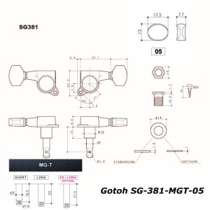 Gotoh SG381-07 MG-T (3+3) Χρυσά Κλειδιά Ηλεκτρικής Κιθάρας