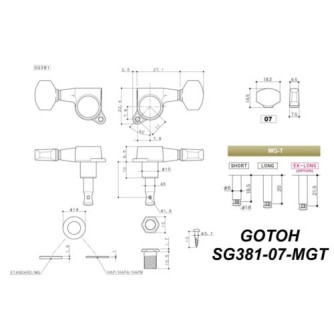 Κλειδιά Ακουστικής / Ηλεκτρικής Κιθάρας Gotoh SG381-MGT-07 Chrome (3+3)