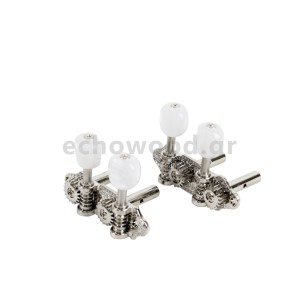 Κλειδιά Κρητικής Λύρας Grover MA-302 A05BR Nickel με Λευκή Πέρλα Κουμπί (2+2)