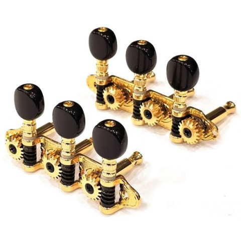 Κλειδιά Μπαγλαμά / Τζουρά Grover MA-200 SS Gold με Μαύρο Κουμπί (3+3)