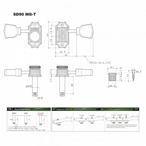 Gotoh SD90-MGT-SL Nickel (3+3) Κλειδιά Ηλεκτρικής Κιθάρας τύπου Les Paul και SG