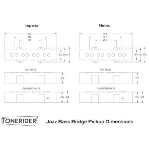 Tonerider Classic J Flat Bridge Bass pickup