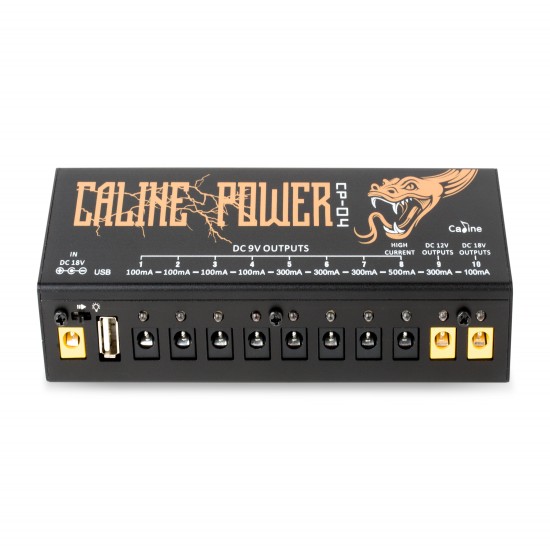 Τροφοδοτικό 10 DC εξόδων Caline CP-04 Pedal Power Supply with USB Port