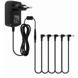 Τροφοδοτικό Caline CP-07A 9V 1A Πλήρες Σετ για 5 πετάλια