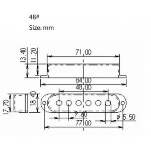 Καπάκι Μαγνήτη Single Coil Dizzy Tunes PC01-WH 48mm Λευκό 1τμχ