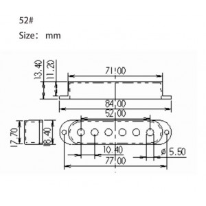 Καπάκι Μαγνήτη Single Coil Dizzy Tunes PC01-WH 52mm Λευκό 1τμχ