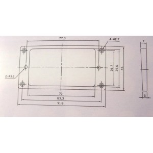 Pickup Ring Flat Bottom 5x7mm PR002 Ιβουάρ