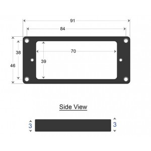 Pickup Ring Flat Bottom 3x3mm PR005 Μαύρο