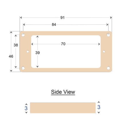 Pickup Ring Flat Bottom 3x3mm PR005 Ιβουάρ