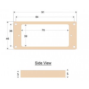 Pickup Ring Flat Bottom 5x5mm PR006 Ιβουάρ