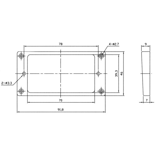 Pickup Ring Curved Bottom 7x9mm PR008 Μαύρο