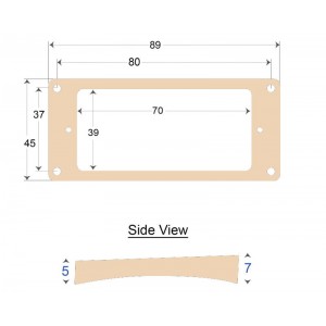 Pickup Ring Curved Bottom 5x7mm PR009 Ιβουάρ