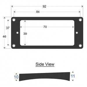 Pickup Ring Curved Bottom 10x11mm PR010 Μαύρο Pickup Ring Curved Bottom 10x11mm PR010 Μαύρο