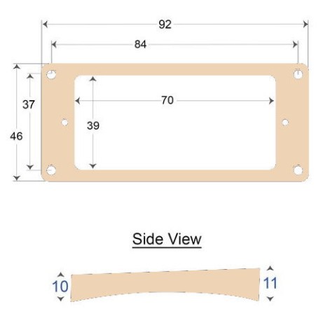 Pickup Ring Curved Bottom 10x11mm PR010 Ιβουάρ