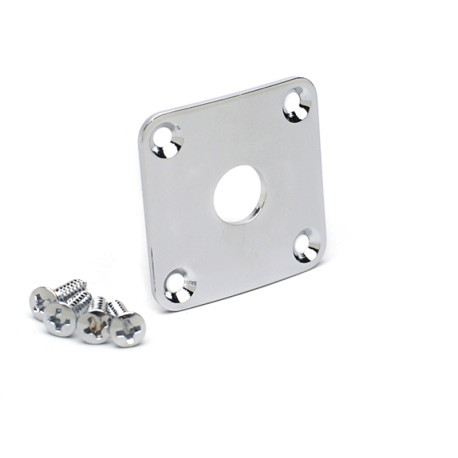 Jack Plate Τετράγωνο για Ηλεκτρική Κιθάρα Gotoh JCB-4 Chrome