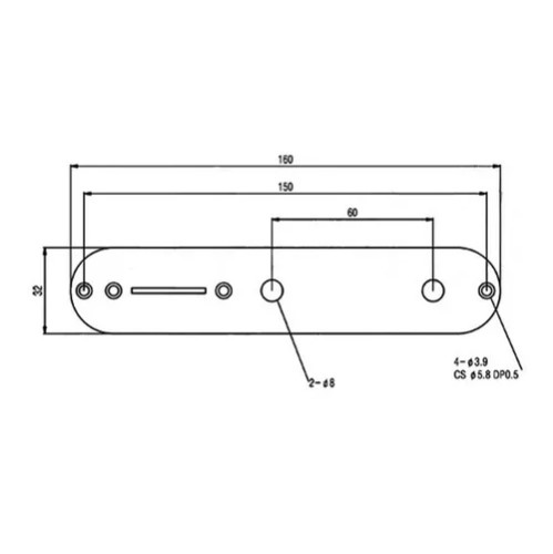 Control Plate για Telecaster Samwoo HC001 CR