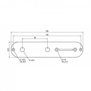 Control Plate για Telecaster Samwoo HC011 BK Control Plate για Telecaster Samwoo HC011 BK