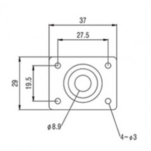 Jack Plate Παραλληλόγραμμο για Ηλεκτρική Κιθάρα Samwoo HJ005 BK Jack Plate Παραλληλόγραμμο για Ηλεκτρική Κιθάρα Samwoo HJ005 BK