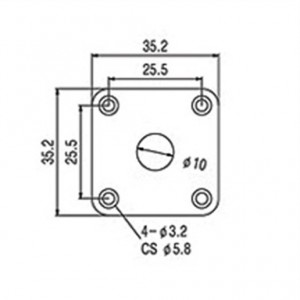 Jack Plate Τετράγωνο για Ηλεκτρική Κιθάρα Samwoo HJ015 BK Jack Plate Τετράγωνο για Ηλεκτρική Κιθάρα Samwoo HJ015 BK