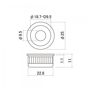 Jack Plate Στρογγυλό για Ηλεκτρική Κιθάρα τύπου Telecaster Hosco JP-32C