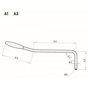 Λεβιές Τρέμολο Gotoh A1 Chrome με Λευκό Καπάκι Λεβιές Τρέμολο Gotoh A1 Chrome με Λευκό Καπάκι