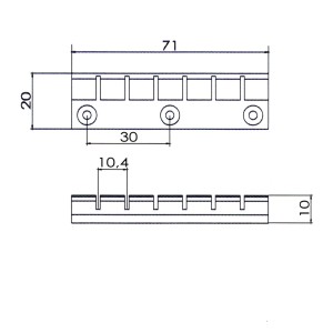 Χορδιέρα Flat top Κιθάρας BT-6 Chrome