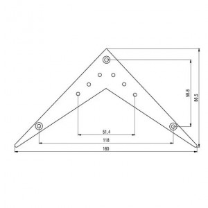 Χορδιέρα Ηλεκτρικής Κιθάρας τύπου V Samwoo TA001 CR Chrome