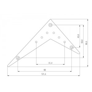 Χορδιέρα Ηλεκτρικής Κιθάρας τύπου V (ασύμμετρη) Samwoo TA002 CR Chrome